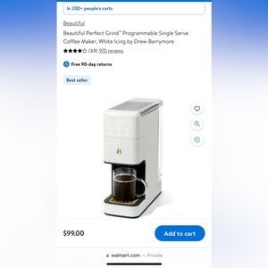 Beautiful Perfect Grind Coffee Machine by Drew Barrymore !! ☕️